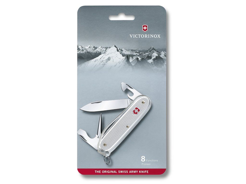 Kapesní nůž PIONEER ALOX, 93 mm, stříbrný, blister