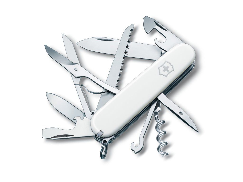 Kapesní nůž HUNTSMAN, 91 mm, bílý, blister