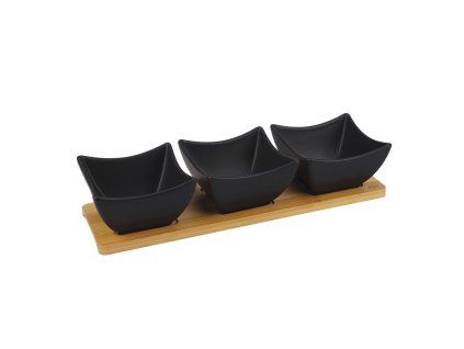 Servírovací misky s tácem BLACK set