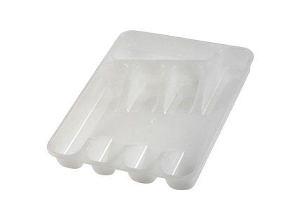 příborník 33,5x26,5x5cm, transp.,5přihr., plast