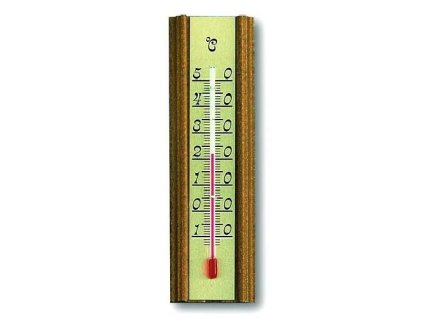 teploměr pokojový 14cm dřev.+ Al 12.1014
