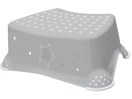 taburetka 1stup. 40x28,v.14cm, Hvězda, sever.šedá, plast
