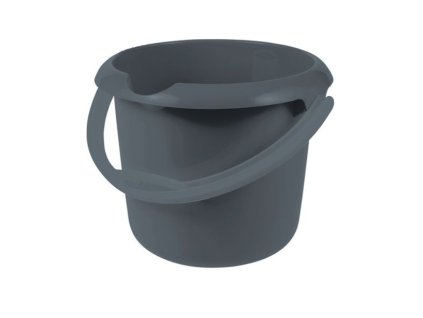 vědro 10l s výlev. ECO šedá, d30x28cm, plast