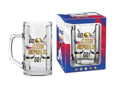 půllitr GO, CZECH REPUBLIC, GO!, DB, sklo