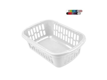 košík 28x19x 9,5cm, AŹUR střed.,mix, plast