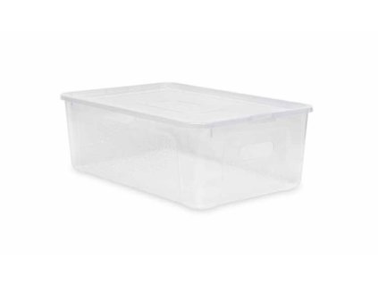 box 12,5l+víko, otvory, 39x26x13, transp.RASTR, MULTIBOX, plast