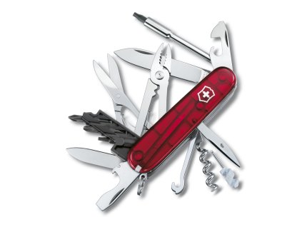 Kapesní nůž CYBER TOOL M, 91 mm, červený transparentí