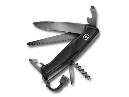 nůž 12-funkcí 130mm RangerGrip 55 Onyx Black, kapesní Victorinox