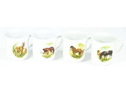 hrnek 270ml KAREL-KŮŇ+HŘÍBĚ, čes.porcelán