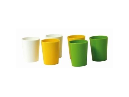 panák 40ml- 6ks, mix barev, plast