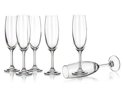 sklenice na šampus flétna 210ml LEONA (6ks)