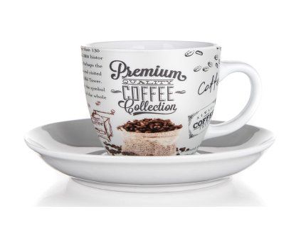 šálek + podšálek 190ml PREMIUM COFFE keramický
