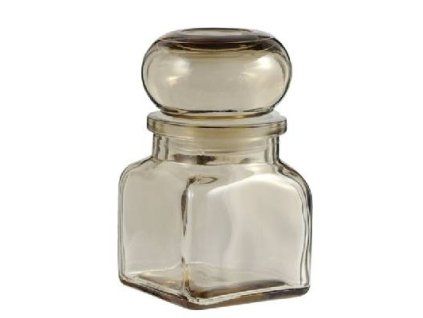 dóza 120ml kouř. TK120/K, 5,5x5,5x9,5cm, sklo