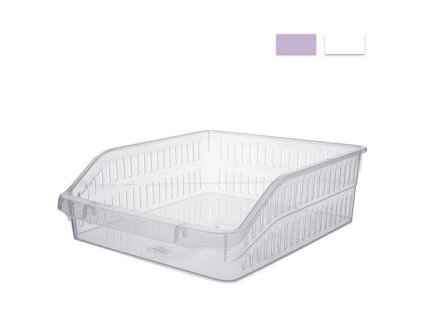 košík 25,5x30x9,5cm TINA, organizér, transp.plast