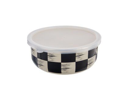 Miska ŠACHOVNICE Lem s víkem pr. 17 cm