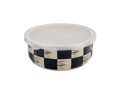 Miska ŠACHOVNICE Lem s víkem pr. 19 cm