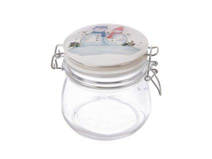 Dóza s klipovým uzávěrem SNĚHULÁK 0,5 l