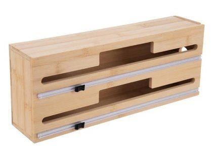 držák 2fólií (rolí) 34x8x14,5cm, s ořezem, bambus
