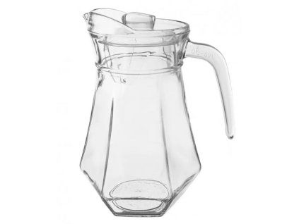 džbán 1,30l + víčko, d13,5x21cm, max 60°C, sklo, víčko plast
