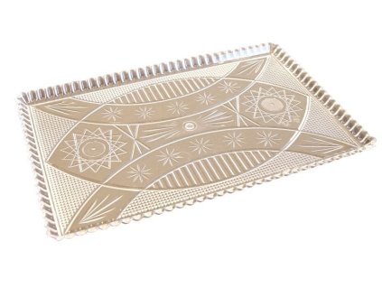 podnos 22x14cm, KRYSTAL, brus, transp.plast
