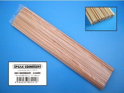 špejle 30cm, d3mm,100ks, uzenář., balené, dřevo