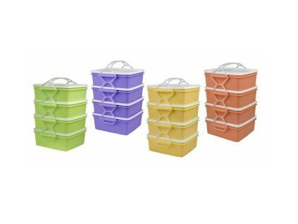 jídlonosič 4D (4x1,2l) ČTVERCOVÝ, plast