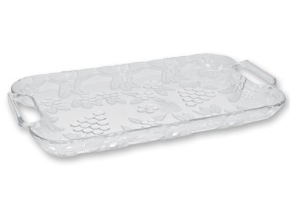 podnos 28x17x3cm KRYSTAL, brus, transp.plast