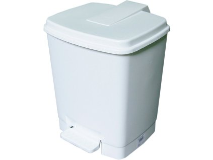 koš odp.15l GOLIÁŠ 30x32,v.38cm-bílý, pedálový