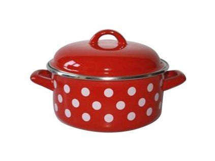 kastrol + poklice pr.16cm 1,5l PUNTÍK ČRV