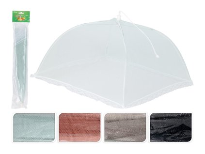 kryt na potraviny skládací 30cm silon+kov mix barev
