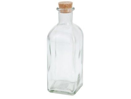 láhev 0,50l hran.+kork.zátka, ocet/olej, sklo