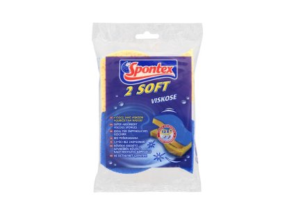 houba  2ks SOFT 11x7,5x2,5cm, tvar., viskoza, kuch., SPONTEX