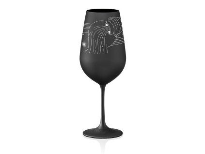 Sklenice na víno Vodnář 550 ml | Černá 35 17542