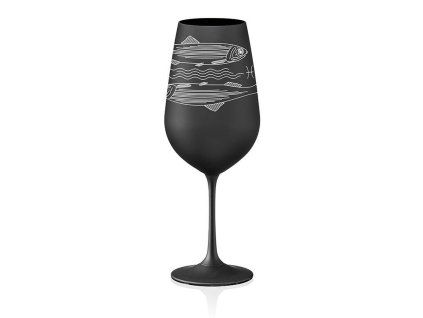 Sklenice na víno Ryby 550 ml | Černá 35 17544