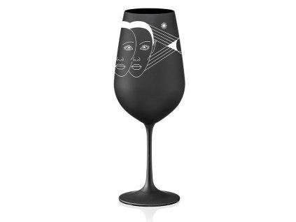 Sklenice na víno Blíženci 550 ml | Černá 35 17673