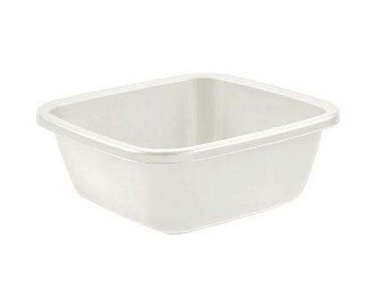 Čtvercový lavor/umyvadlo Tontarelli 9l, 34 x 34 x 13,5 cm bílý 35 17681