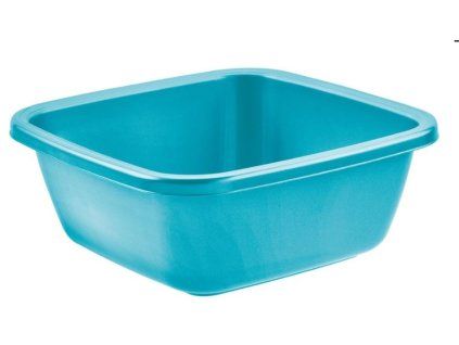 Čtvercový lavor/umyvadlo Tontarelli 9l, 34 x 34 x 13,5 cm modrý 35 17682