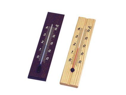 teploměr pokojový D12 12cm dřev.mořený