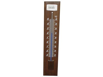 teploměr venkovní D34 32cm dřev.mořený