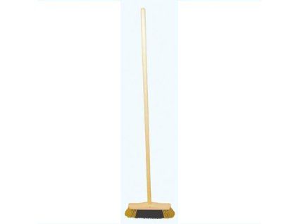 smeták 28cm dřev.nelak. s holí 120cm