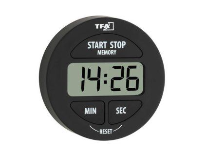 minutka digitální se stopkami pr.5,5cm ČER