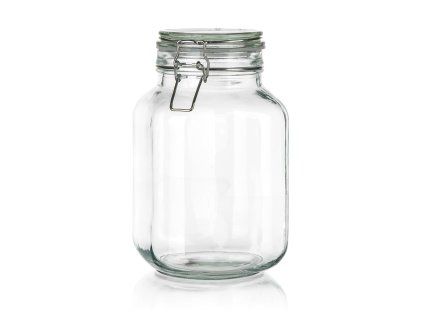 dóza hermetická hranatá 2000ml skl. s patent.uzávěrem EREA
