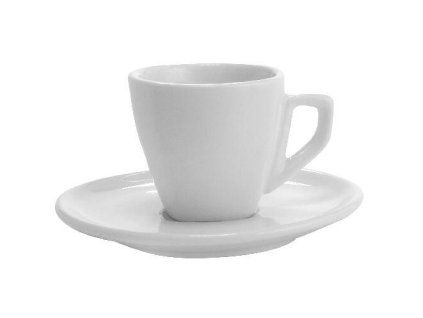šálek + podšálek 120ml square ALBA porcelánový BÍ