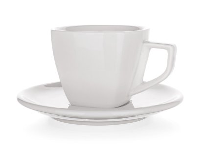 šálek + podšálek 250ml square ALBA porcelánový BÍ