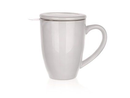 hrnek 350ml BÍ keramický, víčko+nerez sítko