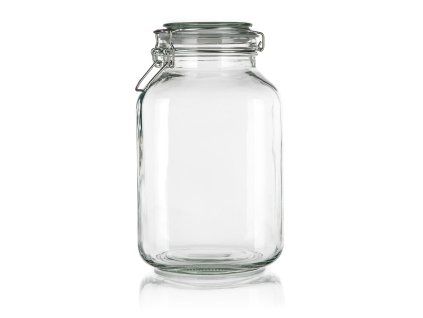 dóza hermetická hranatá 3000ml skl. s patent.uzávěrem EREA