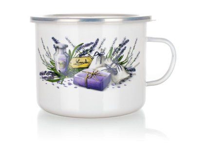 hrnek smalt. pr.14cm 1,4l LAVENDER + PH víko
