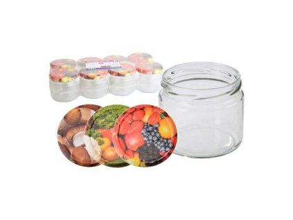 sklenice zavařovací  330ml TWIST 82 + víčka mix (8ks)