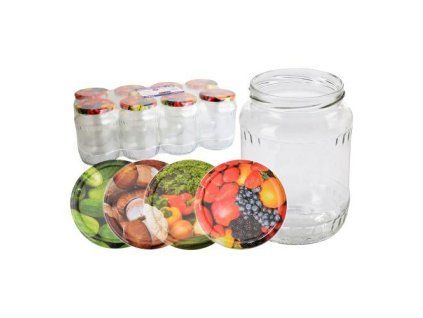 sklenice zavařovací  720ml TWIST 82 + víčka mix (8ks)