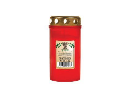 svíčka hřbitovní 12cm 120g (hoří 40hod) paraf., PH BÍ,ČRV, s víčkem
